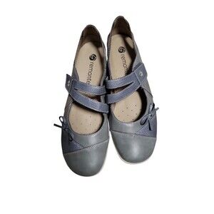 Remonte Shoes Womens 39 Mary Jane Loafers Slip On Flats Blue Leather